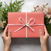 トレンドカラー – Coral Sunset Color 無地の - ラッピングペーパーシート