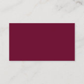 トレンドカラー – Dark Burgundy Business Card 名刺 (裏面)