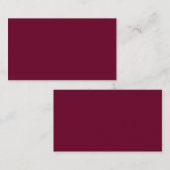 トレンドカラー – Dark Burgundy Business Card 名刺 (正面/裏面)