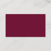 トレンドカラー – Dark Burgundy Business Card 名刺 (正面)