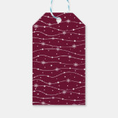 トレンドカラー – Dark Burgundy Snowflakeギフトラベル ギフトタグ (裏面)