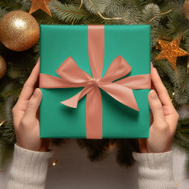 トレンドカラー – Jadeグリーンカラー無地の- 転が ラッピングペーパー