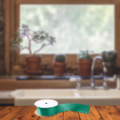 トレンドカラー – Jade Green Color 無地の - サテンリボン