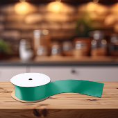 トレンドカラー – Jade Green Color 無地の - サテンリボン