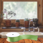 トレンドカラー – Kiwiグリーンカラー無地の- サテンリボン