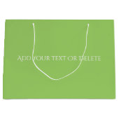 トレンドカラー – Kiwiグリーンカラー無地の- ラージペーパーバッグ (正面)