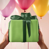 トレンドカラー – Kiwiグリーンカラー無地の- 転が ラッピングペーパー