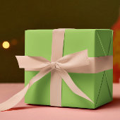 トレンドカラー – Kiwiグリーンカラー無地の- 転が ラッピングペーパー