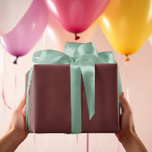 トレンドカラー – Mahogany Brown Color 無地の - ラッピングペーパーシート