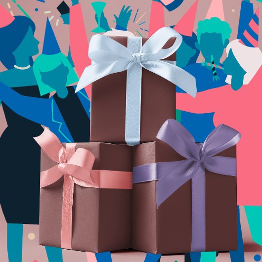 トレンドカラー – Mahogany Brown Color 無地の - ラッピングペーパーシート