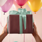 トレンドカラー – Mahogany Brown Color 無地の - 転が ラッピングペーパー