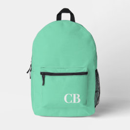 トレンドカラー – Minty Gree Monogram Printed Backpack プリントバックパック