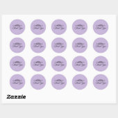 トレンドカラー – Soft Violet Thank You Sticker ラウンドシール (シート)
