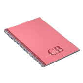 トレンドカラー – Watermelon Pink Script Notebook ノートブック (右側)