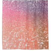 トレンドガーリーバラ金ゴールド赤面グリッター シャワーカーテン (正面)