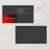 トレンドグコンテンポラリーレーレッド魅力的名刺 名刺 (正面/裏面)