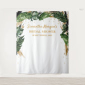 トレンドサマー熱帯葉ブライダルシャワー タペストリー (正面)