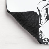 トレンドスケートで滑るスケルトン遊スケートボード マウスパッド (コーナー)