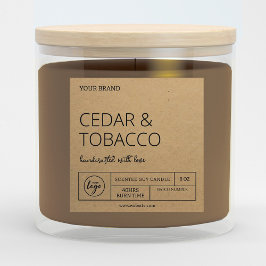 トレンドダウンロード可能なKraftキャンドルラベル 招待状