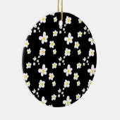 トレンドデイジーパターン黒の黄色の白モダン、 セラミックオーナメント (右)