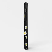 トレンドデイジーパターン黒の黄色の白モダン、 Case-Mate iPhoneケース (裏面/左)