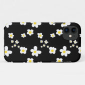 トレンドデイジーパターン黒の黄色の白モダン、 Case-Mate iPhoneケース (裏面(横))