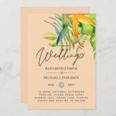 トレンドトロピッ葉ク結婚のルアウ（ハワイ式宴会）披露宴 (正面/裏面)