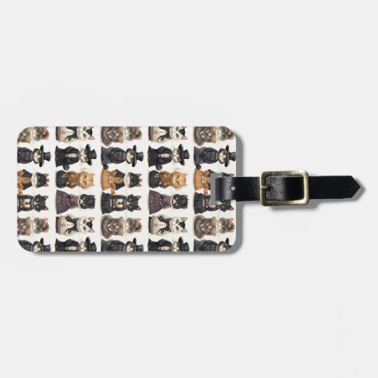 トレンドファッションのパーソナライズされた猫の荷物タグ ラゲッジタグ (正面横)