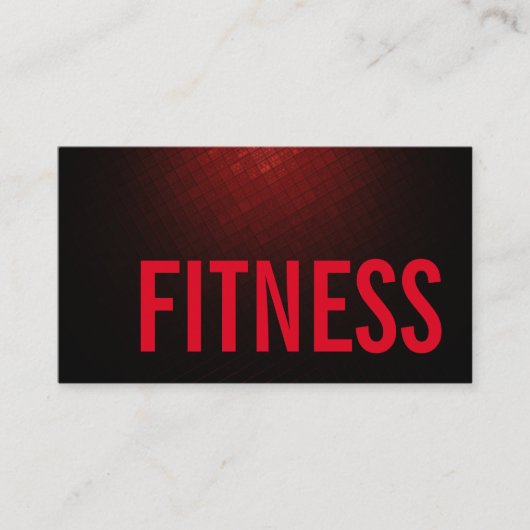 トレンドブラウン赤のパーソナルフィットネストレーナースポーツ 名刺 (正面)
