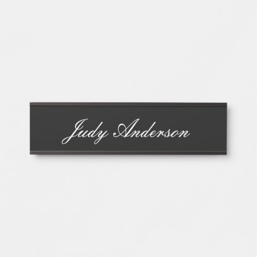 トレンドブラックはっきりしたプロフェッショナルプレーンモダン サインプレート (正面)