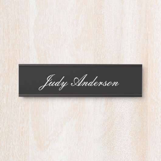 トレンドブラックはっきりしたプロフェッショナルプレーンモダン サインプレート (正面)