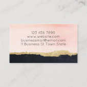 トレンドブラックピンク手作りの風呂爆弾浸せっけん 名刺 (裏面)