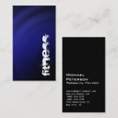 トレンドブラックブルーホワイトフィットネススポーツ名刺 名刺 (正面/裏面)