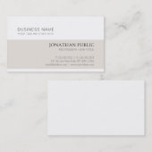 トレンドプロフェッショナルモダンクリーンシックなプレーンラックス 名刺 (正面/裏面)