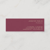 トレンドプロフェッショナルモダンパールフィニッシュラグジュアリー スキニー名刺 (裏面)