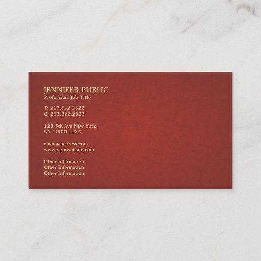 トレンドプロフェッショナル高度なクリエイティブプレーン 名刺 (裏面)