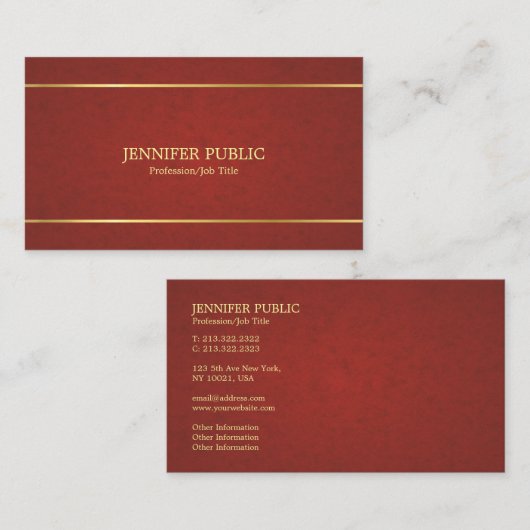 トレンドプロフェッショナル高度なクリエイティブプレーン 名刺 (正面/裏面)