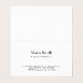トレンドミニマルユニークナリストコンサルタント医師リネン 名刺 (外部フラット)