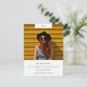 トレンドミニマル卒業モダン写真はがき 案内ポストカード (スタンド正面)