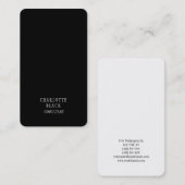 トレンドミニマル白黒クリエイティブシンプルプレーン 名刺 (正面/裏面)