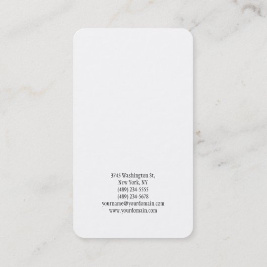 トレンドミニマル白黒クリエイティブシンプルプレーン 名刺 (裏面)