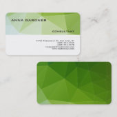 トレンドモダンホワイトグリーンストライプクリエイティブ 名刺 (正面/裏面)
