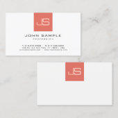 トレンドモダンモノグラムのエレガント業 名刺 (正面/裏面)