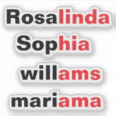 トレンドモダン透明防水名シール シール (正面)