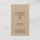 トレンドロ素朴ゴの場合 |アーティザンコーヒー会社 名刺 (裏面)