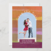 トレンド保存日付 |オレンジベリーライム 招待状 (正面)