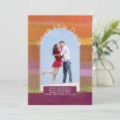 トレンド保存日付 |オレンジベリーライム 招待状 (スタンド正面)