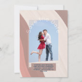 トレンド保存日付 |フォトほこりっぽいバラピンク 招待状 (正面)