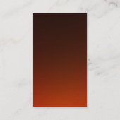トレンド垂直茶色のオレンジモノグラムの名刺 名刺 (裏面)