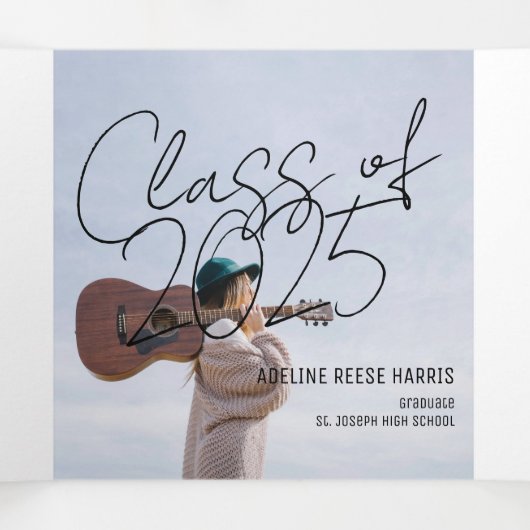 トレンド大学院の3つ折の発表 三つ折り案内状 (内部中)